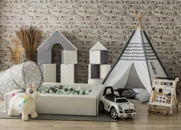 Neutralių spalvų Soft Play mobili žaidimų aikštelė - Image 2
