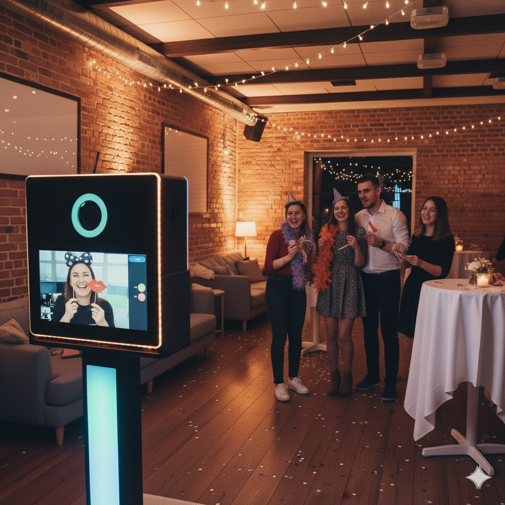 Party event with Photobooth (AI Generated)